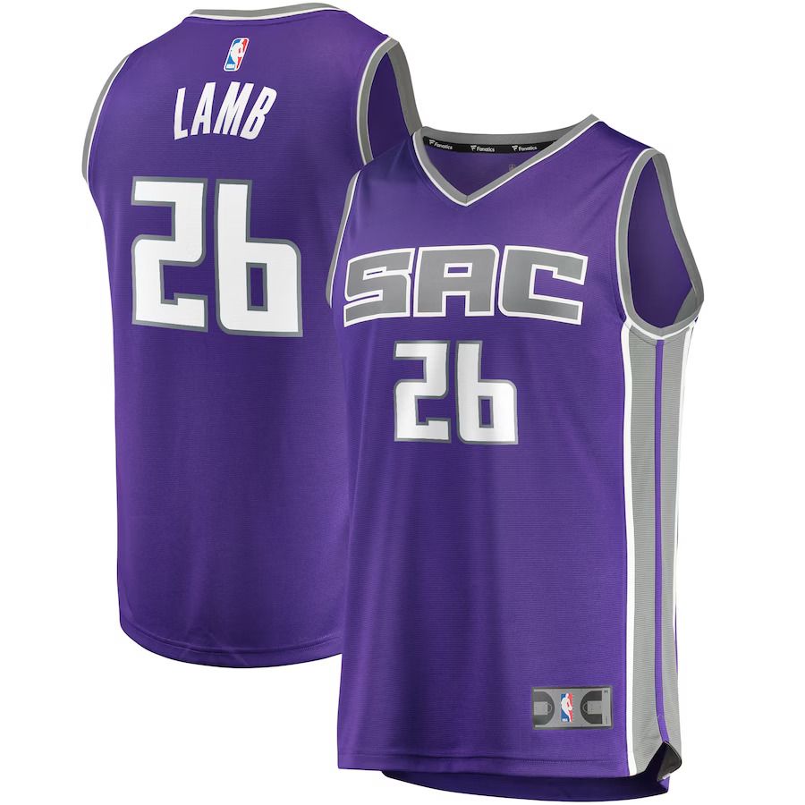 Men Sacramento Kings #26 Jeremy Lamb Fanatics Branded Purple Fast Break Replica NBA Jersey